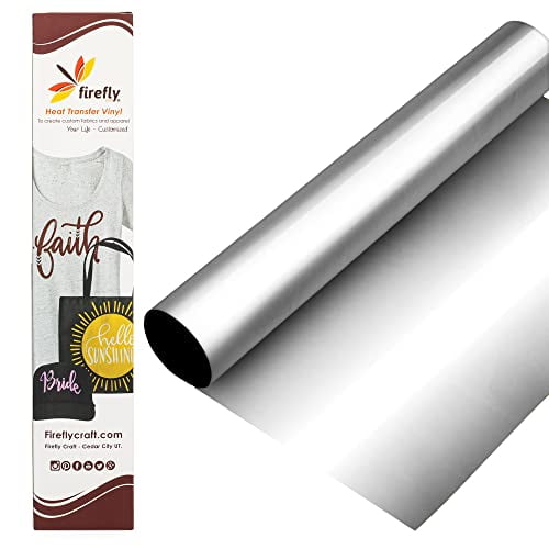 Firefly Craft Metallic Heat Transfer Vinyl Sheets - Silver HTV - Iron On  Vinyl for Cricut, HTV Vinyl Sheets, Vinyl Iron On, Easy Cut & Weed