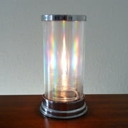 Firefly Crystal Prism Lantern | 2 oz. Refillable Glass Votive Candle | 7-3/8" Tall | Multi-Color