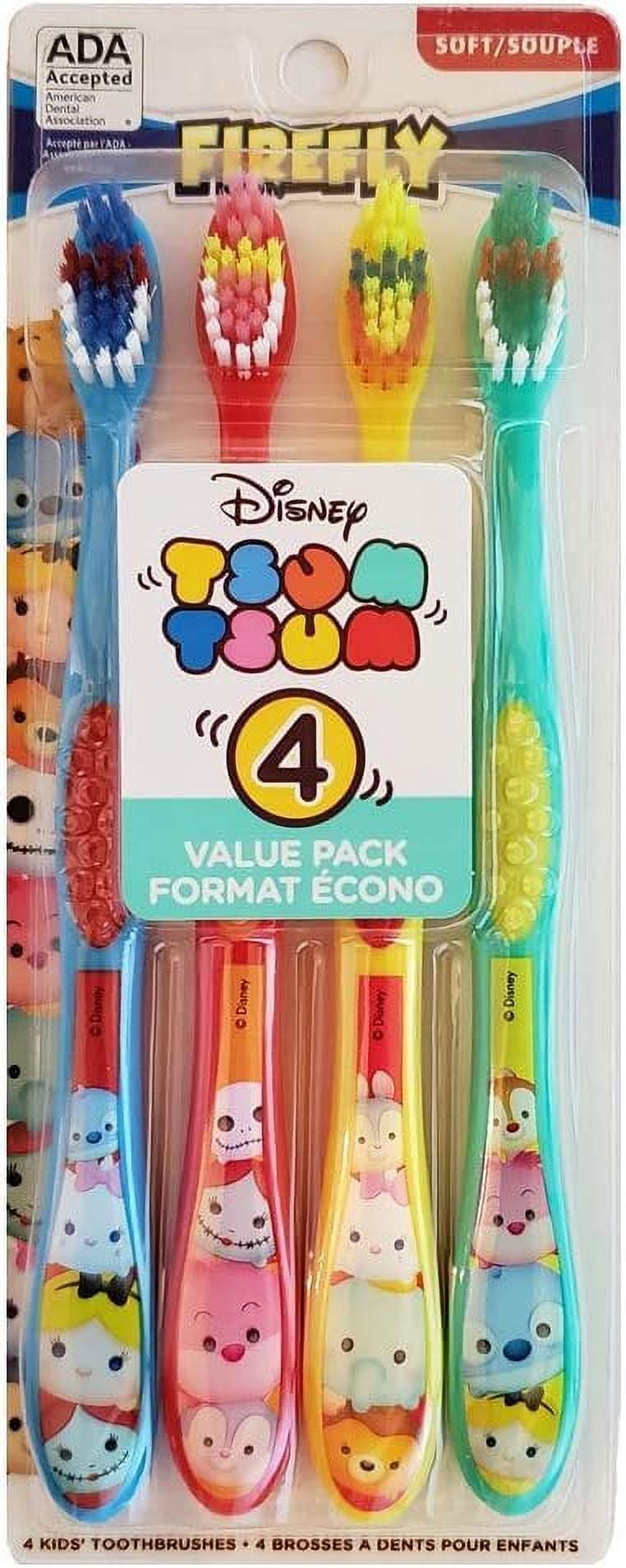 Firefly Disney Soft Kids Toothbrushes 4 Brushes Variety Pack