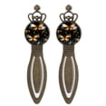 thumbnail image 1 of Firefly Elegant Vintage Copper Crown-Shaped Bookmarks - Set of 2 Stainless Steel Book Markers, Reading Accessories, 1 of 5
