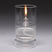 Firefly Ethereal Oil Lamp Candle, Clear Hurricane Shield, Refillable, 2 oz, 4.5 in Tall