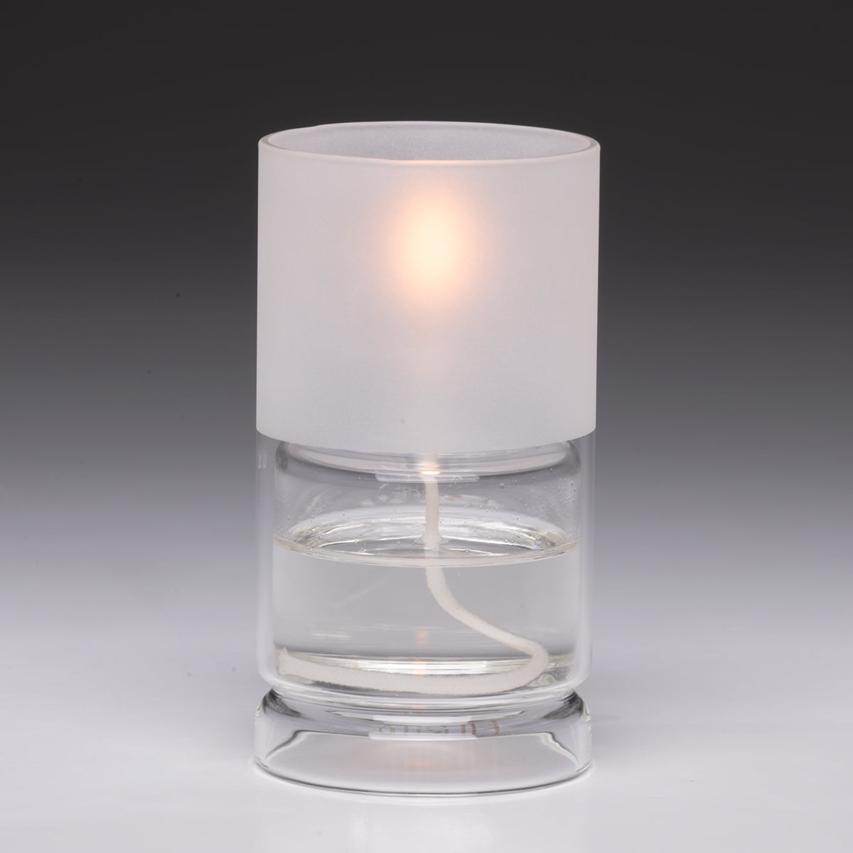 Firefly Fuel Ethereal Frosted Oil Lamp Candle Hurricane - Refillable - 2 oz, 4.5 in