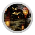 thumbnail image 1 of Firefly Fluorescent Drawer Pulls with Screws: Round 4-Pack Glow-in-the-Dark Knobs – Suitable for Cabinets, Wardrobes, Dressers, 1 of 6