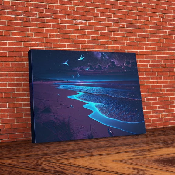 Firefly Forest Path Enchanted Woods Wall Art Decor Poster, Unframed Size 16x24