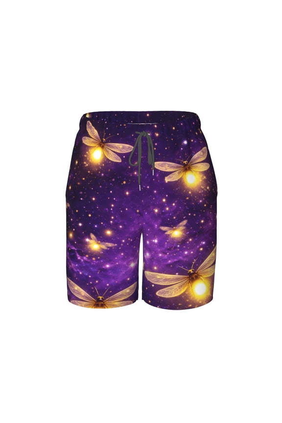 Firefly Galaxy Night Beach Pants Teen Shorts with Mesh Lining and Drawstring