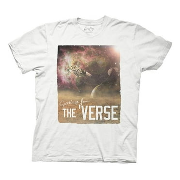 Firefly Greetings from the 'Verse Men's White Shirt, Large