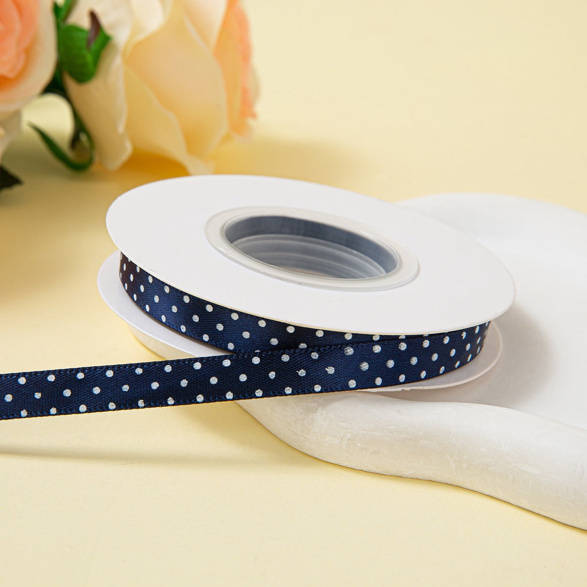 Firefly Hope 0.4 Inch x 25 Yards Polka Dot Grosgrain Ribbon, Spool ...