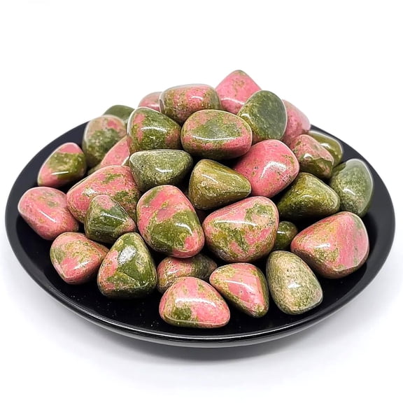 Firefly Hope 1.1lb Bulk Natural Green Quartz Healing Crystals, Tumbled Polished Irregular Crystal Stones