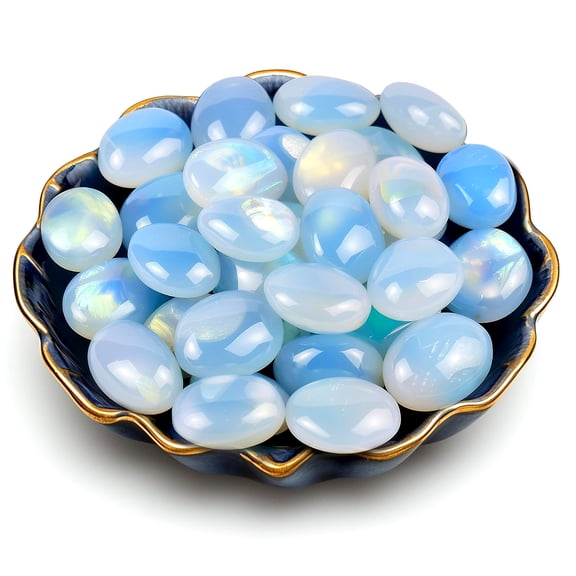 Firefly Hope 1.1lb Bulk Natural Opal Healing Crystals, Tumbled Polished Irregular Crystal Stones