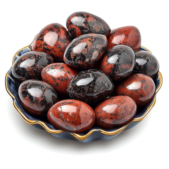 Firefly Hope 1.1lb Bulk Natural Red Black Healing Crystals, Tumbled Polished Irregular Crystal Stones