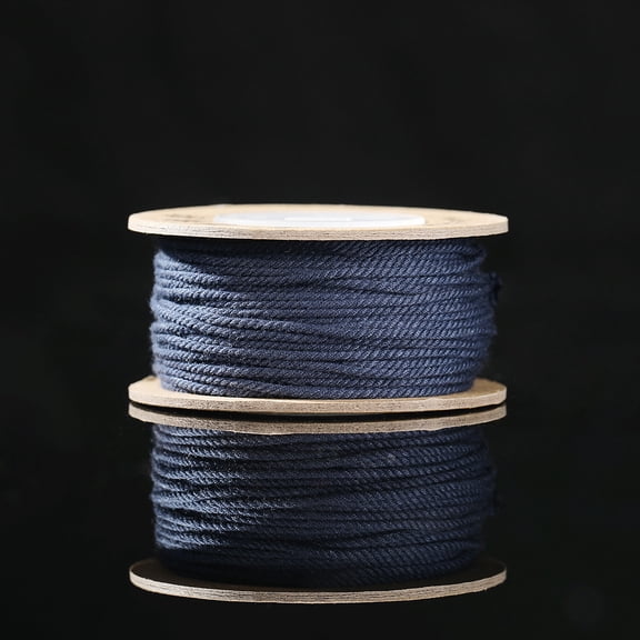 Firefly Hope 1.2mm Twisted Cord Rope 2pcs, Decorative Trim Craft Cord for DIY Jewelry, Sewing & Handmade Craft Projects,Dark Blue