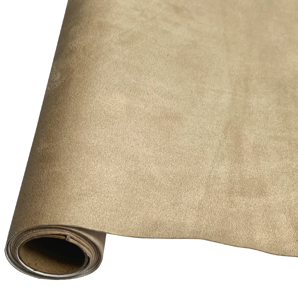 Firefly Hope 1 Piece 196.9*19.7in Self-Adhesive Faux Suede Material, Durable Sticky Fabric for Car Interior Decoration, Furniture & DIY Craft Refurbishing, Beige