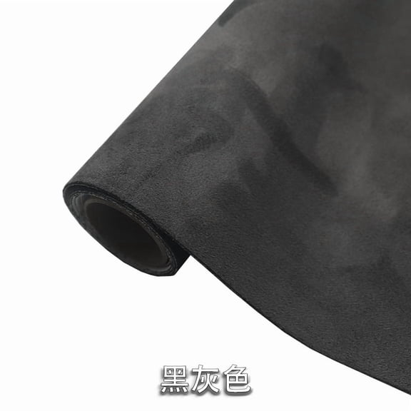 Firefly Hope 1 Piece 78.7*15.8in Self-Adhesive Faux Suede Material, Durable Sticky Fabric for Car Interior Decoration, Furniture & DIY Craft Refurbishing, Black