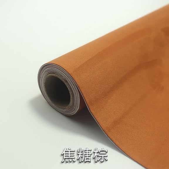 Firefly Hope 1 Piece 78.7*15.8in Self-Adhesive Faux Suede Material, Durable Sticky Fabric for Car Interior Decoration, Furniture & DIY Craft Refurbishing, Brown