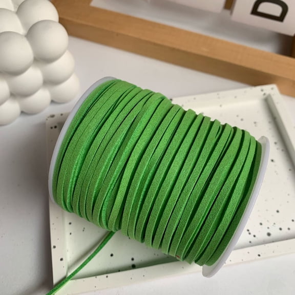 Firefly Hope 1 Roll Dark Green 49.21yd Braided PU Rope, Soft Waterproof Fray-Resistant DIY Weaving Rope, Ideal for Crafts & Creative Handmade Projects