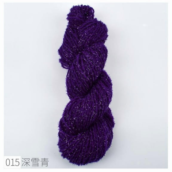 Firefly Hope 1 Roll Elegance Sparkly Yarn, Metallic Cotton Blend Fine Sport Weight Yarn for Knitting & Crochet, Lightweight Craft Thread 35g(70m) for Shawls & Sweaters, Dark Purple