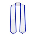 thumbnail image 1 of Firefly Hope 10 Pack 72" Plain Graduation Honor Stole, Unisex Adult-Fit Adjustable Sash, Reusable Commencement Ceremony Accessory, White + Royal Trim, 1 of 3