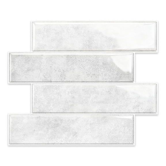Firefly Hope 10 Pcs 11.8"9.8" Thick White Subway Tile Peel and Stick Backsplash, Waterproof Removable Self-Adhesive Wall Tiles for Kitchen, Bathroom & DIY Home Renovation