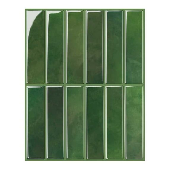 Firefly Hope 10 Sheet 10"×7.9" New Upgrade Large Premium Peel and Stick Subway Tile, Waterproof Removable Kitchen Backsplash for DIY Home Renovation, Green