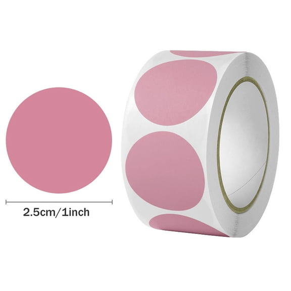 Firefly Hope 1000 PCS 1 Inch Circle Color Coding Labels, Versatile Coding Sticker for Office File Sorting & Classroom Organizing, Pink