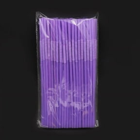 Firefly Hope 100Pcs Disposable Plastic Bendable Drinking Straws, Flexible Straws for Juice, Beverages, Drinks & Daily Home Party Use, Purple