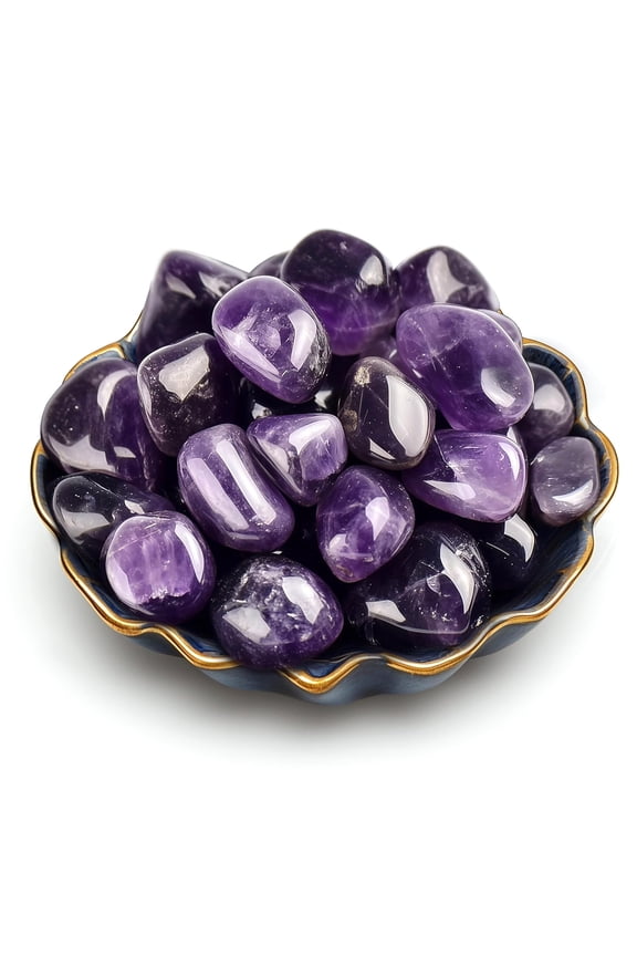 100g Bulk Natural Amethyst Healing Crystals, Tumbled Polished Irregular Crystal Stones