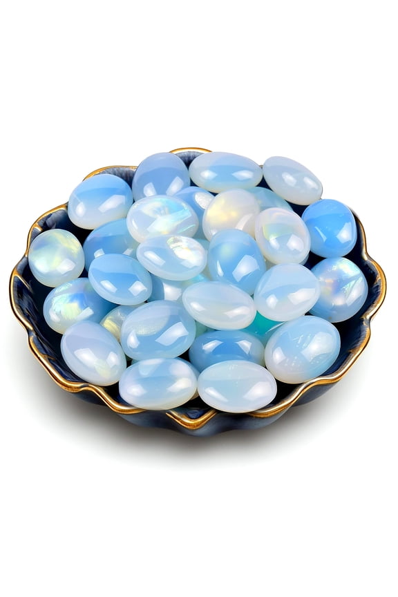 100g Bulk Natural Opal Healing Crystals, Tumbled Polished Irregular Crystal Stones