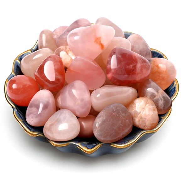 Firefly Hope 100g Bulk Natural Red Agate Healing Crystals, Tumbled Polished Irregular Crystal Stones