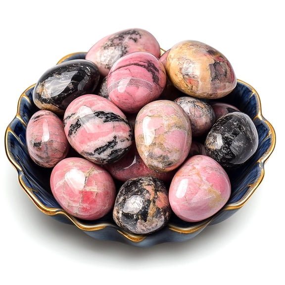 Firefly Hope 100g Bulk Natural Rhodonite Healing Crystals, Tumbled Polished Irregular Crystal Stones