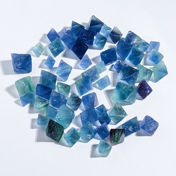 Firefly Hope 100g Natural Blue Fluorite Octahedral Crystals, Raw Ore Specimens, Aromatherapy Diffuser Stones & Demagnetizing Decorative Stones for Home Display