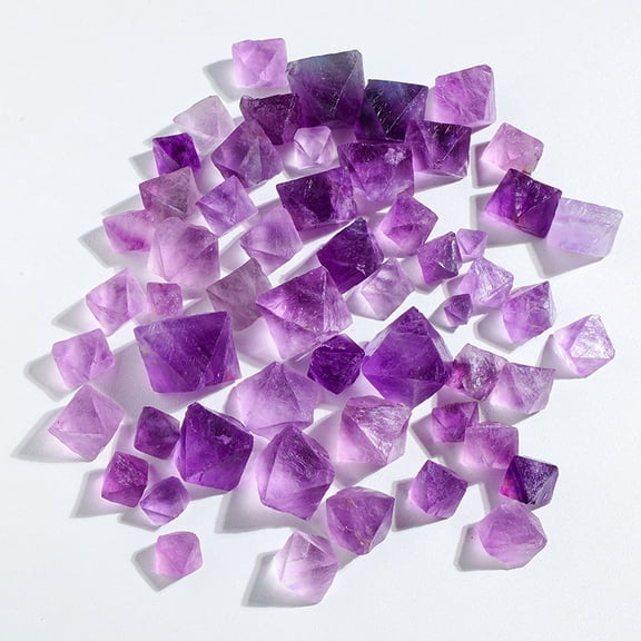 Firefly Hope 100g Natural Purple Fluorite Octahedral Crystals, Raw Ore Specimens, Aromatherapy Diffuser Stones & Demagnetizing Decorative Stones for Home Display