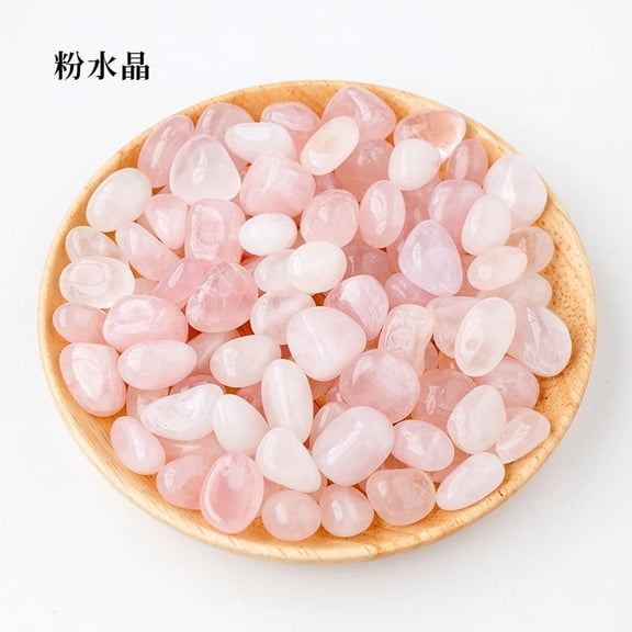 Firefly Hope 100g Transparent Natural Crystal Tumbled Stones, Polished Rolling Stones & Aromatherapy Diffuser Rocks, 1.5-2mm Bulk Raw Crystals for Fish Tank & Home Decor, Pink