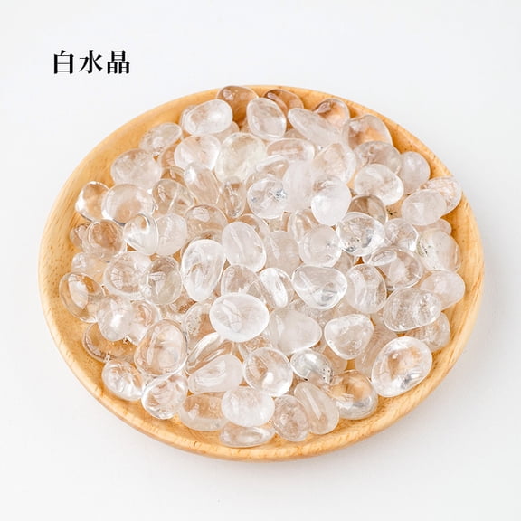 Firefly Hope 100g Transparent Natural Crystal Tumbled Stones, Polished Rolling Stones & Aromatherapy Diffuser Rocks, 1.5-2mm Bulk Raw Crystals for Fish Tank & Home Decor, White