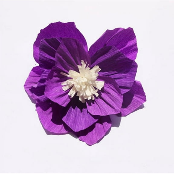 Firefly Hope 10Pcs 10in Crepe Paper Flower Decorations, Versatile Wall Flowers for Weddings, Baby Showers & Birthdays, Ideal for Photo Backdrops, Archways & Nursery WallsPurple