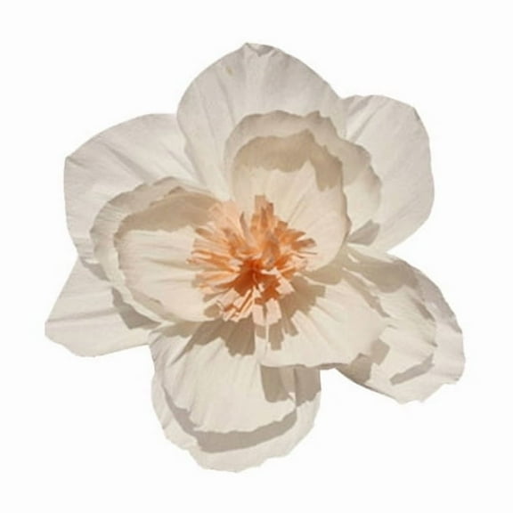 Firefly Hope 10Pcs 8in Crepe Paper Flower Decorations, Versatile Wall Flowers for Weddings, Baby Showers & Birthdays, Ideal for Photo Backdrops, Archways & Nursery WallsWhite