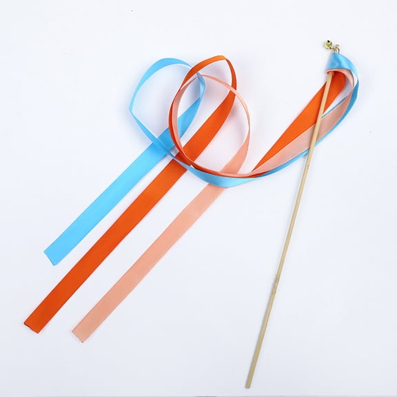 Firefly Hope 10Piece Set Wedding Ribbon Streamer Wands, Party Favor Sticks for Wedding Ceremony, Send-Off & Photo Booth Props, Blue Red