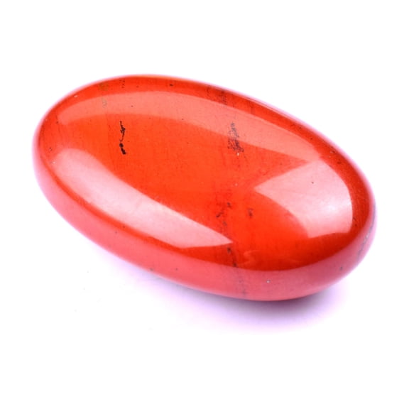 Firefly Hope 1PC 1.771.18in Polished Natural Gemstone Palm Stone, Calming Worry Stone for Anxiety Stress Relief, Energy Balancing, Red Jasper