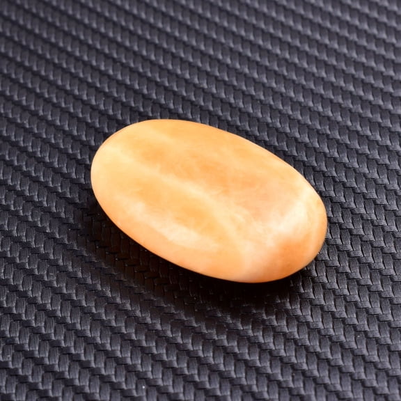 Firefly Hope 1PC 1.771.18in Polished Natural Gemstone Palm Stone, Calming Worry Stone for Anxiety Stress Relief, Energy Balancing, Yellow Jade