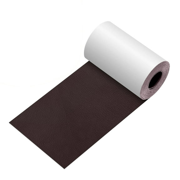 Firefly Hope 1Pcs 3"x60" Self-Adhesive Leather Repair Tape, Furniture Leather Patch for Sofa & Upholstery, Dark Brown