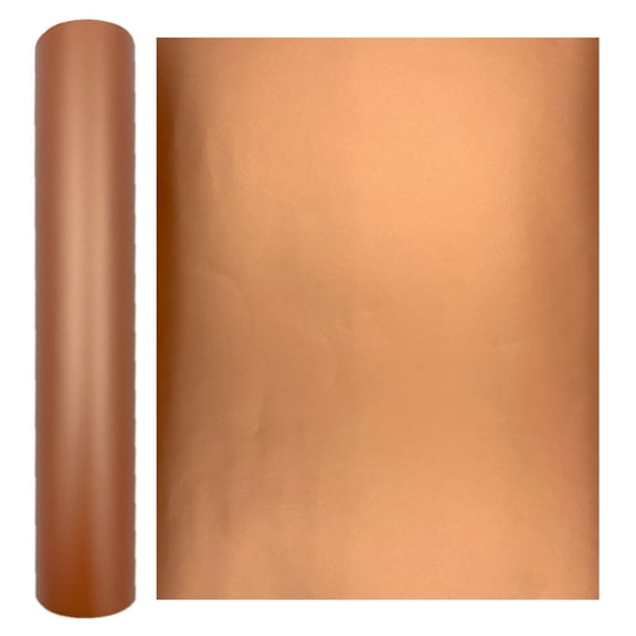 Firefly Hope 1Pcs 39.4x11.8 Inch Rose Gold Matte Metallic Satin Adhesive Vinyl, Durable Permanent Craft Vinyl for Stickers, Home Decor & Custom Crafting