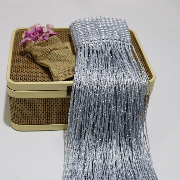 Firefly Hope 1Pcs 78.7"L x 39.4"W Tassel String Curtain, Privacy Screen Fringe Divider for Entryway, Doorway & Hallway Home Decor, Grey