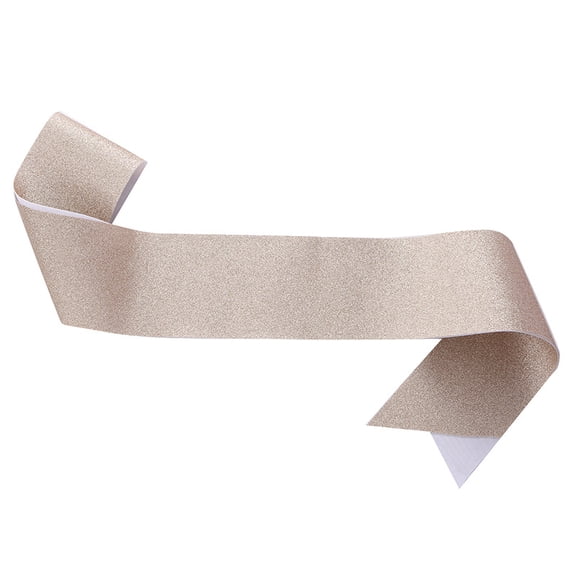 Firefly Hope 1Pcs Bridal Shower & Homecoming Blank Glitter Sashes, Adjustable Plain/Glitter Shoulder Strap, Reusable Party Etiquette Belt for Groom/Miss/Queen, Light Golden