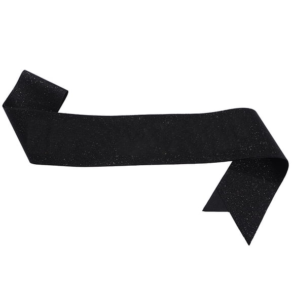 Firefly Hope 1Pcs Bridal Shower & Homecoming Blank Glitter Sashes, Adjustable Plain/Glitter Shoulder Strap, Reusable Party Etiquette Belt for Groom/Miss/Queen, Black