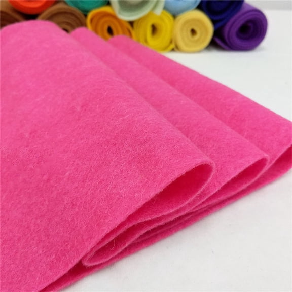 Firefly Hope 1Pcs Dark Pink Acrylic Craft Felt Fabric Sheet, 8 x 36 Inch 1.4mm Thick Soft Woven Felt for DIY Crafts, Sewing & Patchwork Projects