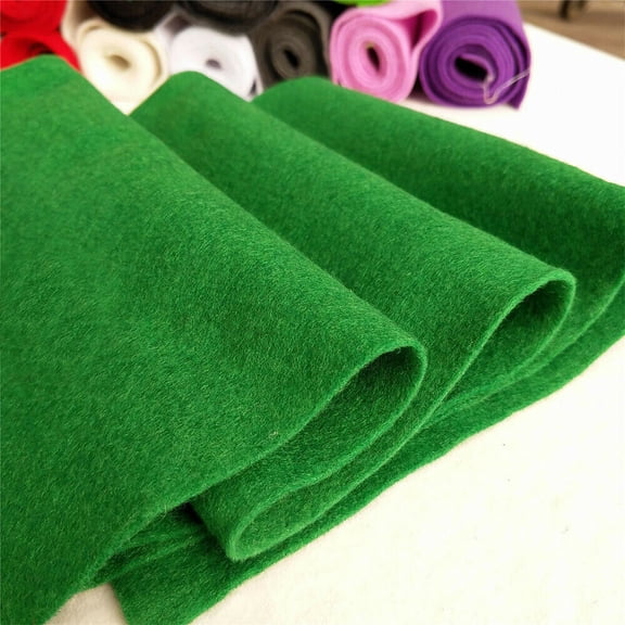 Firefly Hope 1Pcs Green Acrylic Craft Felt Fabric Sheet, 8 x 36 Inch 1.4mm Thick Soft Woven Felt for DIY Crafts, Sewing & Patchwork Projects