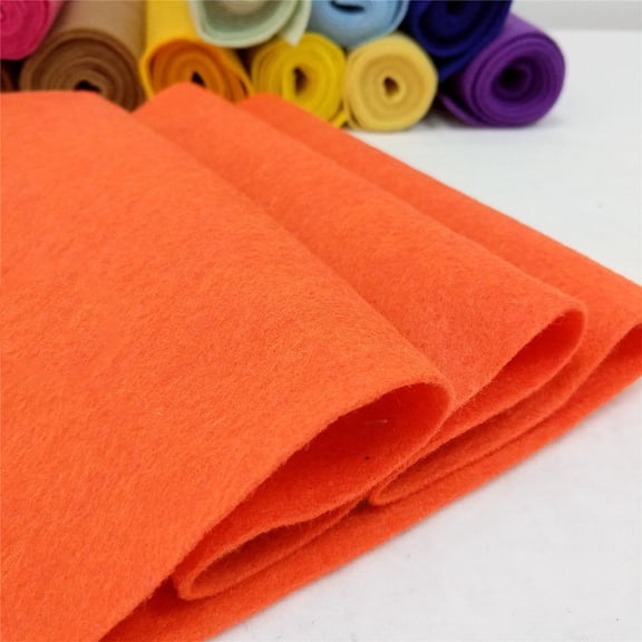 Firefly Hope 1Pcs Orange Acrylic Craft Felt Fabric Sheet, 8 x 36 Inch 1.4mm Thick Soft Woven Felt for DIY Crafts, Sewing & Patchwork Projects