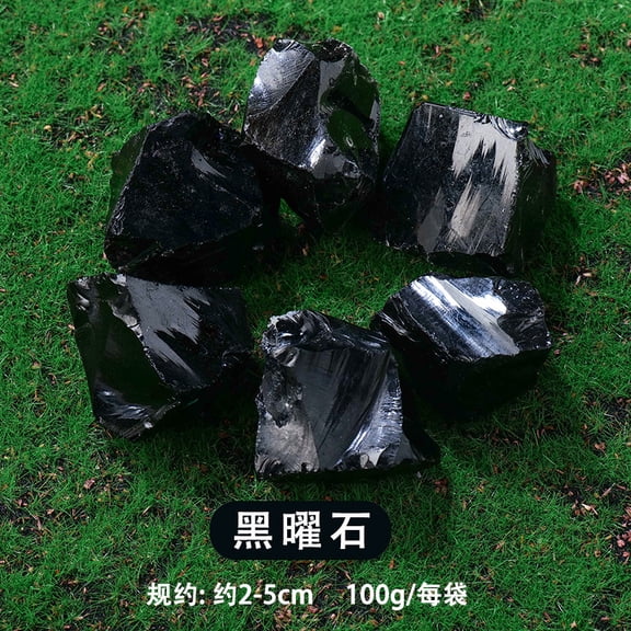 Firefly Hope 1kg Black Natural Crystal Raw Stones, 2-5cm Irregular Aromatherapy Diffuser Stones, Loose Healing Crystals Mineral Tumbled Chips for Home Decor & Fragrance DIY