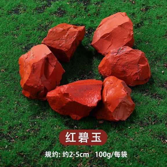 Firefly Hope 1kg Red Natural Red jasper Raw Stones, 2-5cm Irregular Aromatherapy Diffuser Stones, Loose Healing Crystals Mineral Tumbled Chips for Home Decor & Fragrance DIY