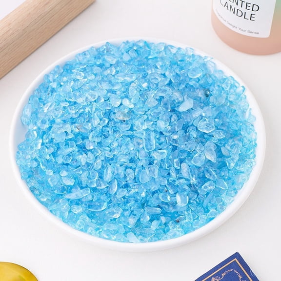 Firefly Hope 2.2 lb 5-7mm Bulk Natural Blue Quartz Tumbled Polished Stones, Crystal Chips for Healing Crystals, Fish Tank Gravel, Vase Filler & Plants Decor