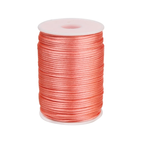 Firefly Hope 2.5mm Nylon Satin Cord Braided Beading Thread, Rattail Macrame String for Chinese Knotting, Bracelets, Necklaces & DIY Jewelry Making, A